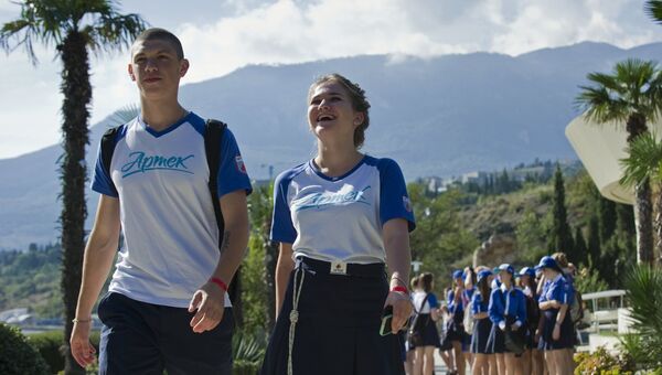 Международный детский центр Артек в Крыму. Архивное фото Международный детский центр Артек в Крыму. Архивное фото