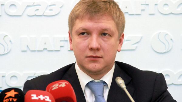Глава компании Нафтогаз Украина Андрей Коболев во время пресс-конференции в Киеве Глава компании Нафтогаз Украина Андрей Коболев во время пресс-конференции в Киеве