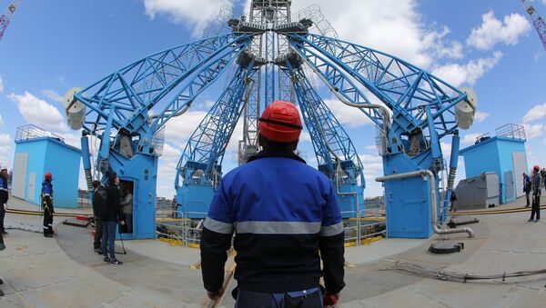 Стартовый стол после старта ракеты-носителя Союз-2.1а Стартовый стол после старта ракеты-носителя Союз-2.1а