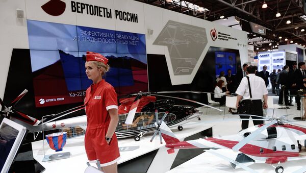 Стенд компании Вертолеты России. Архивное фото Стенд компании Вертолеты России. Архивное фото