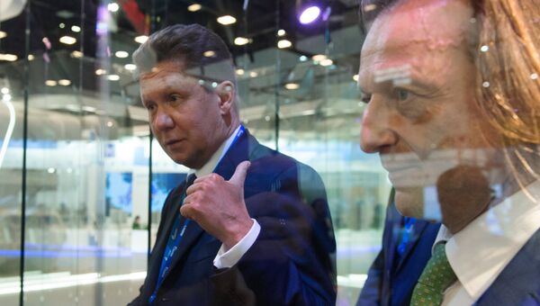 Председатель правления, заместитель председателя совета директоров ПАО Газпром Алексей Миллер на XX Петербургском международном экономическом форуме. Председатель правления, заместитель председателя совета директоров ПАО Газпром Алексей Миллер на XX Петербургском международном экономическом форуме.
