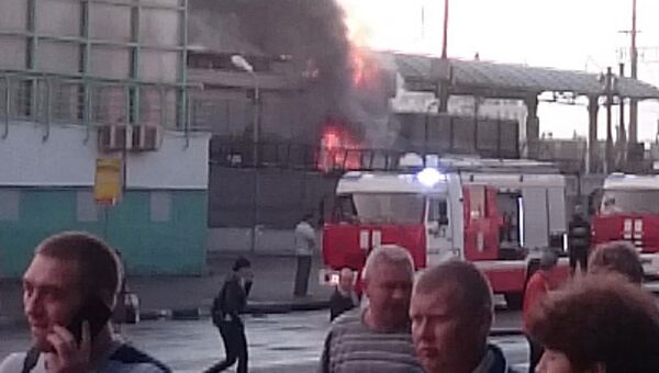 Пожар в административном помещении на станции метро Выхино Пожар в административном помещении на станции метро Выхино