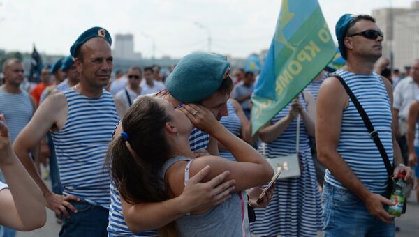 Празднование дня ВДВ в Москве Празднование дня ВДВ в Москве