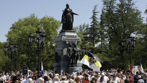 Открытие памятника Екатерине II в Симферополе Открытие памятника Екатерине II в Симферополе