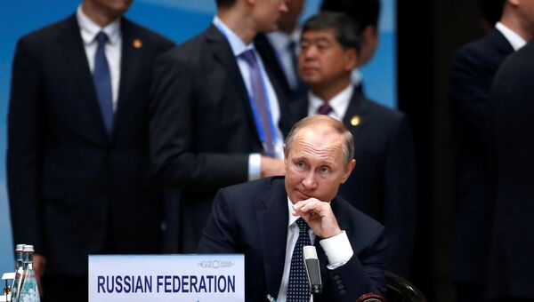 Президент России Владимир Путин на саммите G20 Президент России Владимир Путин на саммите G20
