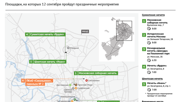 Места празднования Курбан-байрама в Москве и Подмосковье Места празднования Курбан-байрама в Москве и Подмосковье