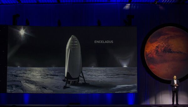 Глава SpaceX Илон Маск во время Международной астронавтической конференции Глава SpaceX Илон Маск во время Международной астронавтической конференции