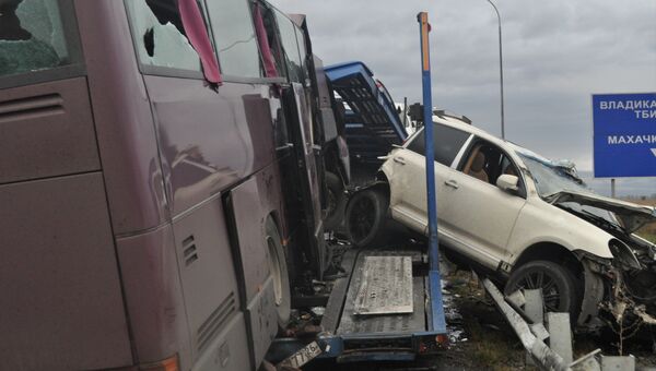 ДТП на трассе Владикавказ-Беслан в Северной Осетии. 14 октября 2016 ДТП на трассе Владикавказ-Беслан в Северной Осетии. 14 октября 2016
