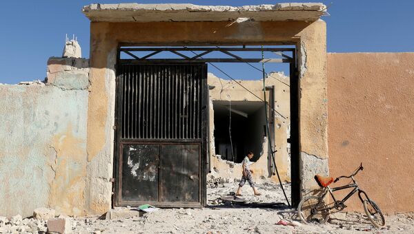 Последствия авиаудара в сирийской провинции Идлиб Последствия авиаудара в сирийской провинции Идлиб