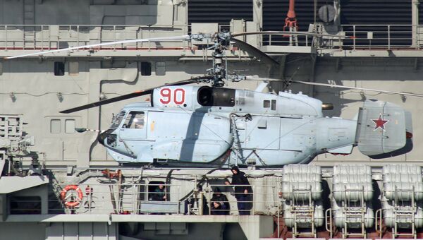Вертолет Ка-31Р на борту тяжёлого авианесущего крейсера Адмирал Флота Советского Союза Кузнецов во время прохода авианосной группы Северного флота России через пролив Ла-Манш Вертолет Ка-31Р на борту тяжёлого авианесущего крейсера Адмирал Флота Советского Союза Кузнецов во время прохода авианосной группы Северного флота России через пролив Ла-Манш