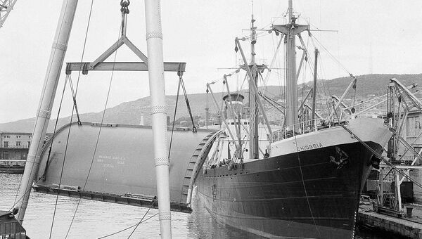 Строительство Асуанской плотины. Август 1956 года Строительство Асуанской плотины. Август 1956 года