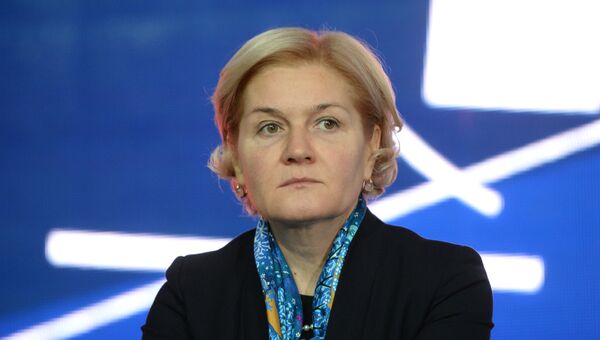 Ольга Голодец во время чемпионата WorldSkills Hi-Tech 2016 в Екатеринбурге Ольга Голодец во время чемпионата WorldSkills Hi-Tech 2016 в Екатеринбурге