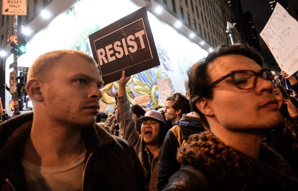 Акция протеста против Д. Трампа в Нью-Йорке Акция протеста против Д. Трампа в Нью-Йорке