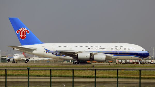 Самолет Airbus A380 авиакомпании China Southern Airlines Самолет Airbus A380 авиакомпании China Southern Airlines