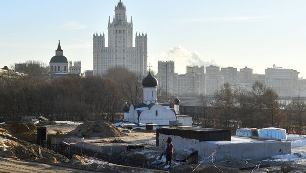 Строительство парка Зарядье в Москве Строительство парка Зарядье в Москве
