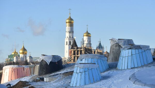 Строительство парка Зарядье в Москве Строительство парка Зарядье в Москве
