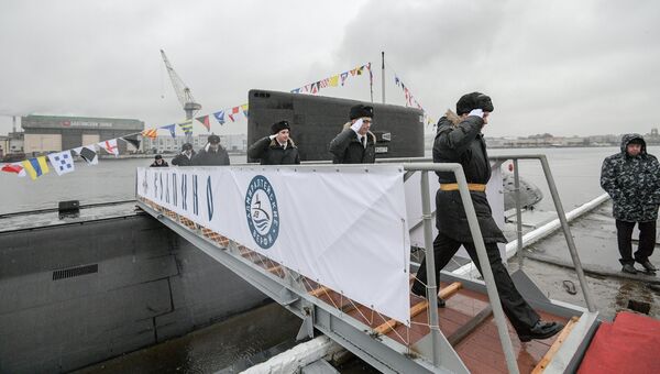 Торжественная церемония передачи подлодки Колпино ВМФ России на пристани АО Адмиралтейские верфи в Санкт-Петербурге Торжественная церемония передачи подлодки Колпино ВМФ России на пристани АО Адмиралтейские верфи в Санкт-Петербурге