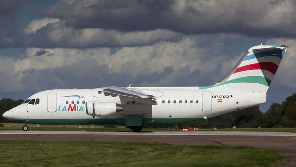 Самолет BAe 146-200 авиакомпании Lamia, разбившийся в Колумбии. Архивное фото Самолет BAe 146-200 авиакомпании Lamia, разбившийся в Колумбии. Архивное фото