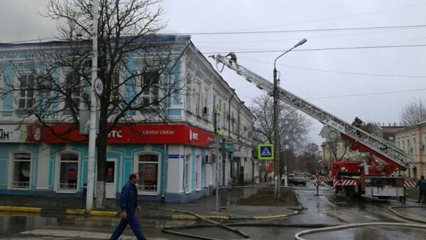 Пожар в поликлинике в Новочеркасске Пожар в поликлинике в Новочеркасске