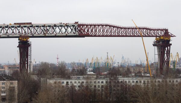 Строительство двухъярусного моста Западного скоростного диаметра в Санкт-Петербурге Строительство двухъярусного моста Западного скоростного диаметра в Санкт-Петербурге