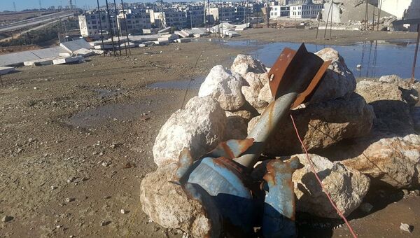 Снаряды в освобожденном квартале восточного Алеппо в Сирии Снаряды в освобожденном квартале восточного Алеппо в Сирии