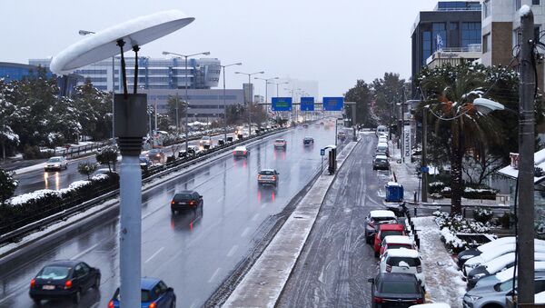 Снегопад в Афинах Снегопад в Афинах