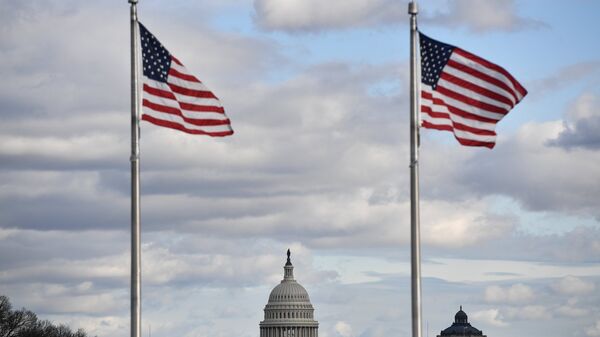 Флаги США в Вашингтоне
