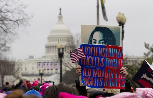 Женские протесты против Трампа в Вашингтоне Женские протесты против Трампа в Вашингтоне