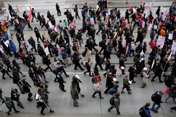 Акция протеста в Вашингтоне против Дональда Трампа Акция протеста в Вашингтоне против Дональда Трампа