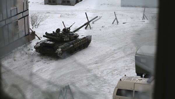 Танк ВСУ в Авдеевке, Украина. 2 февраля 2017 Танк ВСУ в Авдеевке, Украина. 2 февраля 2017