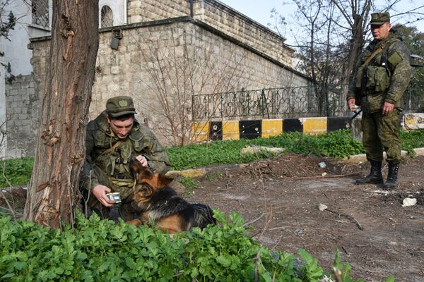 Российские военные инженеры Международного противоминного центра Вооруженных Сил РФ в Алеппо Российские военные инженеры Международного противоминного центра Вооруженных Сил РФ в Алеппо