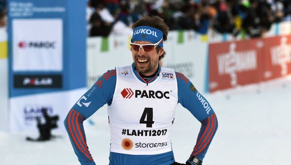 Сергей Устюгов (Россия) после финиша мужского скиатлона во время чемпионата мира по лыжным видам спорта Lahti2017 в финском Лахти Сергей Устюгов (Россия) после финиша мужского скиатлона во время чемпионата мира по лыжным видам спорта Lahti2017 в финском Лахти