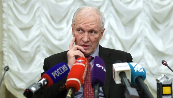 Исполняющий обязанности президента РАН Валерий Козлов на пресс-конференции в Российской Академии наук. 28 марта 2017 Исполняющий обязанности президента РАН Валерий Козлов на пресс-конференции в Российской Академии наук. 28 марта 2017