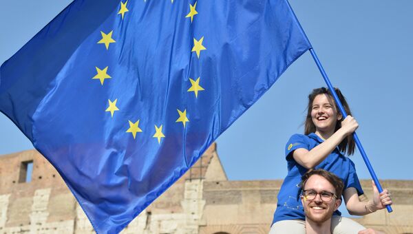 Митинг сторонников Евросоюза в Риме Митинг сторонников Евросоюза в Риме