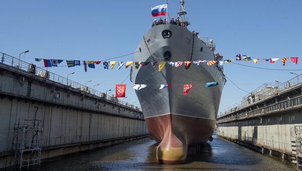 Спуск на воду судна связи проекта 18280 Иван Хурс. Архивное фото Спуск на воду судна связи проекта 18280 Иван Хурс. Архивное фото