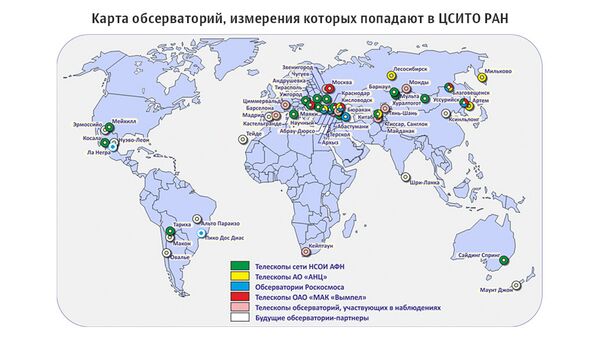 Карта обсерваторий ЦСИТО РАН Карта обсерваторий ЦСИТО РАН