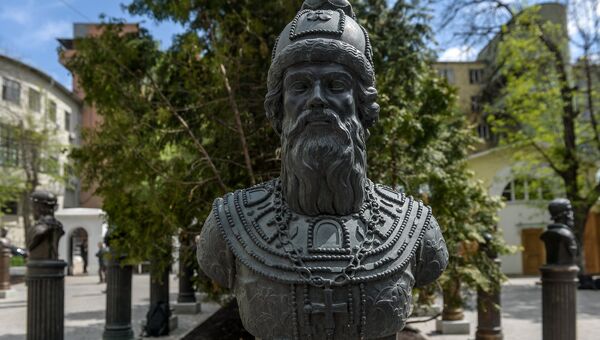 Монумент Бориса Годунова на открытии Аллеи Правителей в Москве Монумент Бориса Годунова на открытии Аллеи Правителей в Москве