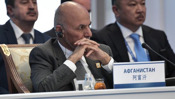 Президент Афганистана Ашраф Гани на заседании совета глав государств - членов Шанхайской организации сотрудничества. 9 июня 2017 Президент Афганистана Ашраф Гани на заседании совета глав государств - членов Шанхайской организации сотрудничества. 9 июня 2017