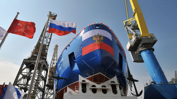 Спуск на воду головного атомного ледокола Арктика в Санкт-Петербурге Спуск на воду головного атомного ледокола Арктика в Санкт-Петербурге