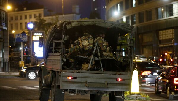 Бельгийские военные на месте взрыва на Центральном вокзале Брюсселя. 20.06.2017 Бельгийские военные на месте взрыва на Центральном вокзале Брюсселя. 20.06.2017
