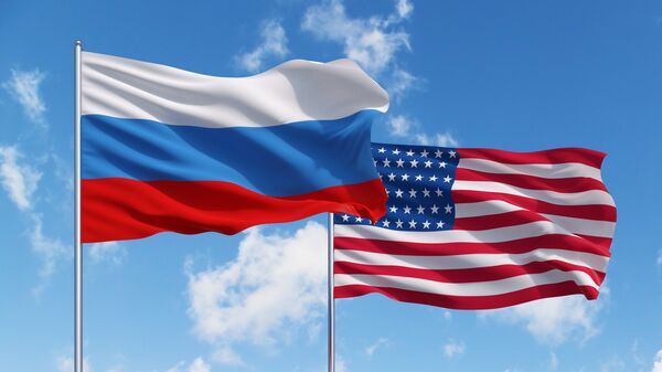 Флаги России и США Флаги России и США
