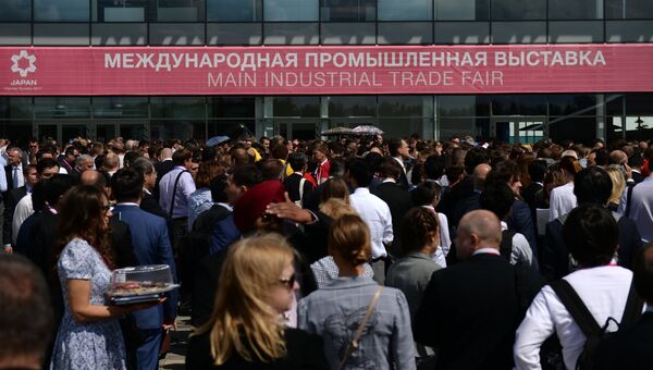 Международная промышленная выставка Иннопром. Архивное фото Международная промышленная выставка Иннопром. Архивное фото