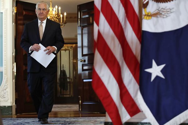Госсекретарь Рекс Тиллерсон в Государственном департаменте США в Вашингтоне Госсекретарь Рекс Тиллерсон в Государственном департаменте США в Вашингтоне