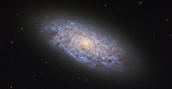 Галактика NGC 5949 в созвездии Дракона, нарушающая законы распределения темной материи Галактика NGC 5949 в созвездии Дракона, нарушающая законы распределения темной материи