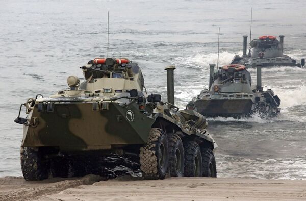 БТР-82А во время учений в Калининградской области БТР-82А во время учений в Калининградской области