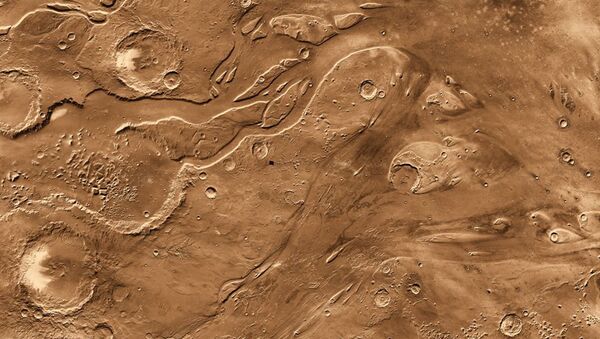 Снимок поверхности Марса с зонда Mars Odyssey. Архивное фото Снимок поверхности Марса с зонда Mars Odyssey. Архивное фото