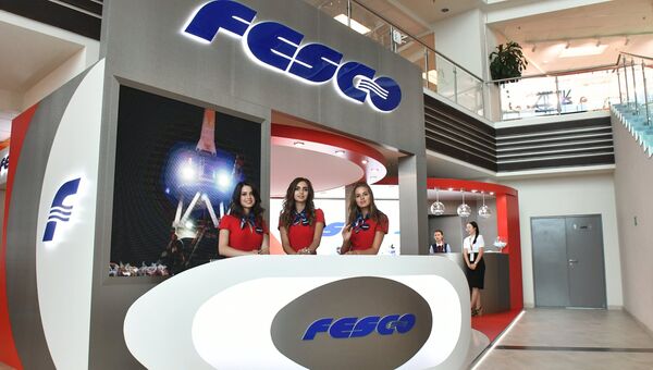 Стенд компании Fesco на площадке Восточного экономического форума во Владивостоке Стенд компании Fesco на площадке Восточного экономического форума во Владивостоке