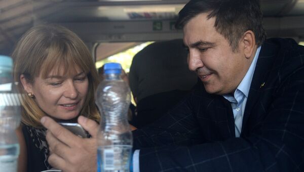 Михаил Саакашвили с женой Сандрой Рулофс. Архивное фото Михаил Саакашвили с женой Сандрой Рулофс. Архивное фото