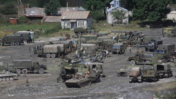 Военная база российских военнослужащих около Рокского туннеля Военная база российских военнослужащих около Рокского туннеля