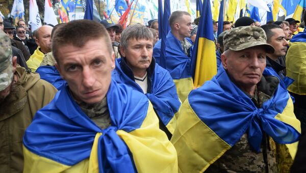 Участники акции в поддержку политической реформы в Киеве. 17 октября 2017 Участники акции в поддержку политической реформы в Киеве. 17 октября 2017